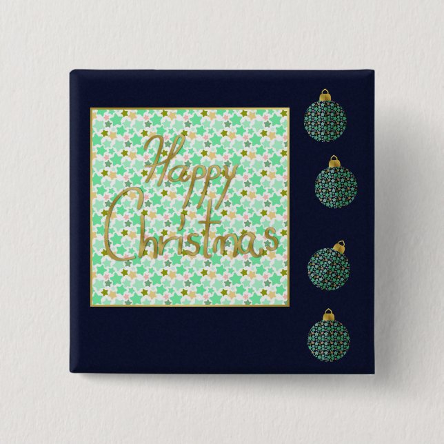 Merry Christmas 15 Cm Square Badge (Front)