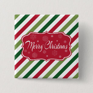 Merry Christmas 15 Cm Square Badge
