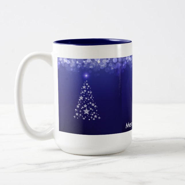 Merry Christmas 15 oz Two-Tone Mug (Left)