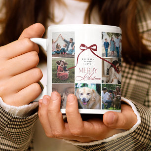 Merry Christmas 16 family photo collage Coffee Mug