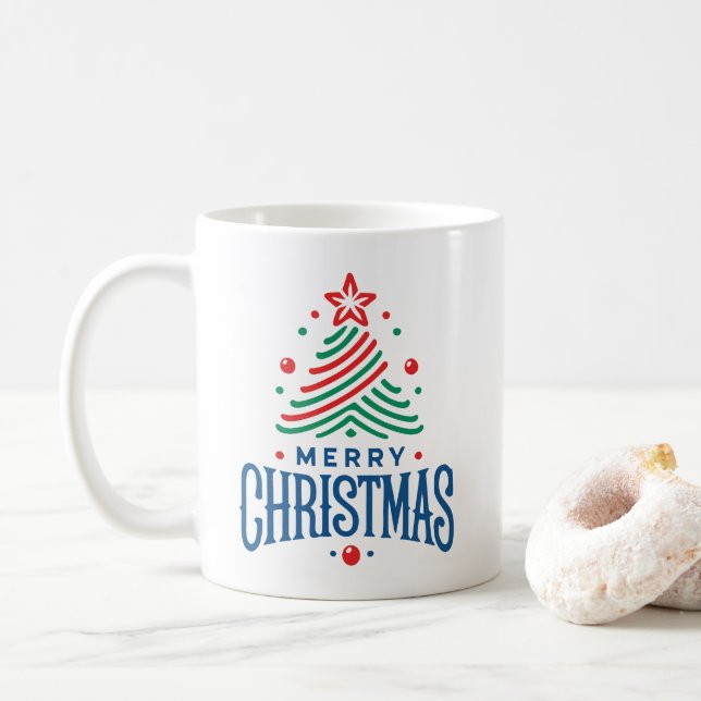 Merry Christmas 1 Coffee Mug (With Donut)