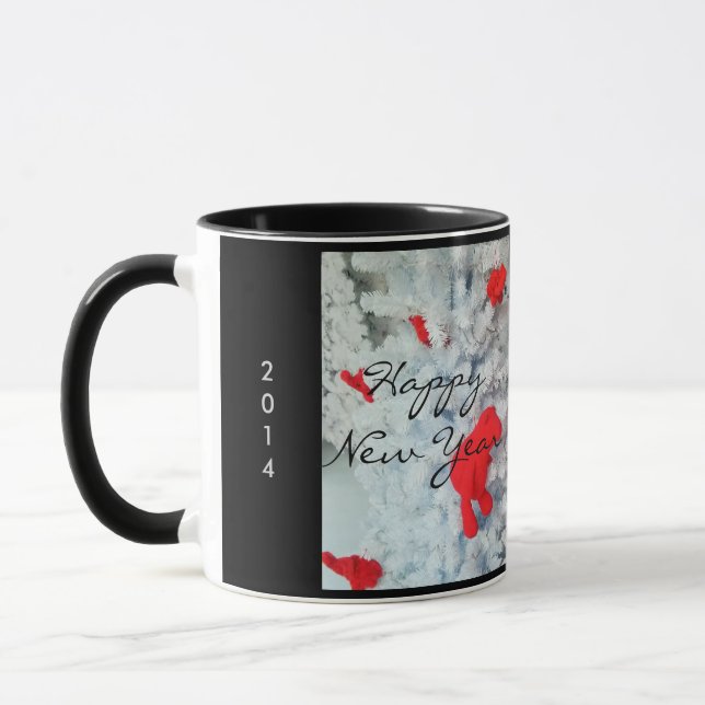 Merry Christmas 2014 Happy New Year 2015 mug (Left)