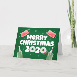 Merry Christmas 2020 Face Masks Hand Sanitizer TP Holiday Card