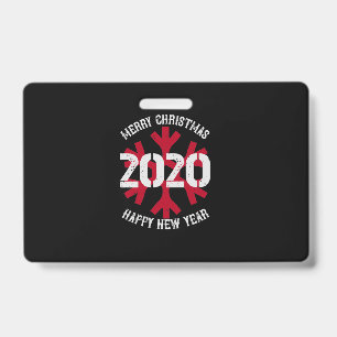 Merry Christmas 2020 Happy New Year ID Badge