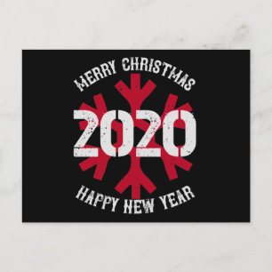 Merry Christmas 2020 Happy New Year Invitation Postcard