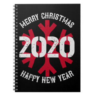Merry Christmas 2020 Happy New Year Notebook