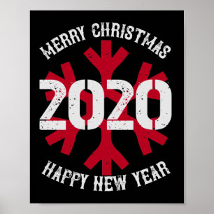 Merry Christmas 2020 Happy New Year Poster