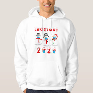 Merry Christmas 2020 - Snowman in Mask P Hoodie