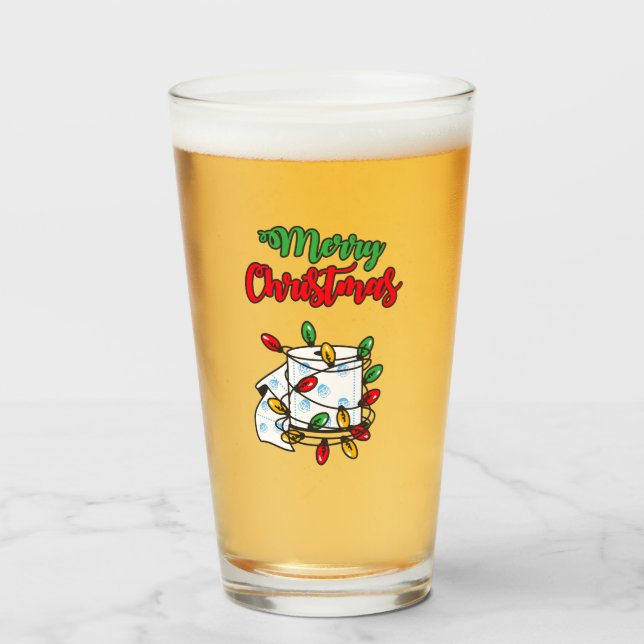 Merry Christmas 2020 - Toilet Paper Edition Glass (Front Filled)
