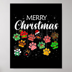 Merry Christmas 2021 Dog Paw Print Buffalo Plaid U