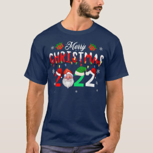 Merry Christmas 2022 Santa Hat For Family Matching T-Shirt