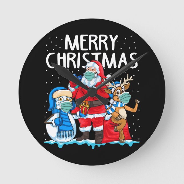 Merry Christmas 2023 Round Clock (Front)