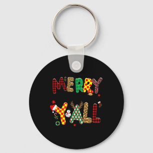 Merry Christmas 2024 Family Matching Christmas Lig Key Ring