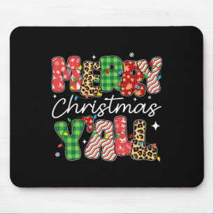 Merry Christmas 2024 Family Matching Christmas Lig Mouse Pad