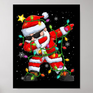 Merry Christmas 2024 Funny Santa Xmas Lights Sungl Poster