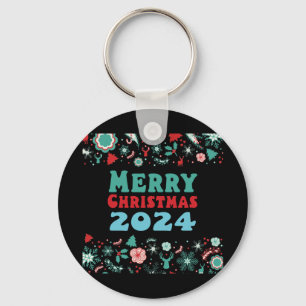 Merry Christmas 2024 Key Ring