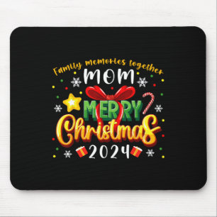 Merry Christmas 2024 Xmas Family Group Matching Pa Mouse Pad