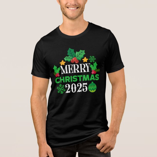 Merry Christmas 2025-86303 Tri-Blend Shirt (Front)