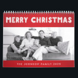 Merry Christmas 2025 Family Calendar<br><div class="desc">Merry Christmas 2025 family calendar will make perfect Christmas gift, simply add photos to this template or hit the Customise it! button. You'll find Add image and Add text buttons on the right. You can change text (words), font and colour of text. You can choose the style of your calendar...</div>