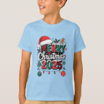 Merry Christmas 2025 Family Funny Santa Hat Pajama T-Shirt<br><div class="desc">Merry Christmas 2025 Santa Hat Pajama Ornaments Xmas Lights design create cherished memories with your loved ones For Kids,  boys,  girls,  families,  Men,  Woman at your next Christmas 2025 sweater party,  holiday season,  Xmas,  Christmas.</div>