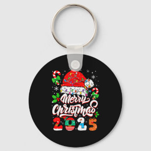 Merry Christmas 2025 Family Matching Pajamas Xmas  Key Ring
