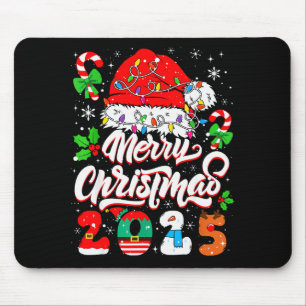 Merry Christmas 2025 Family Matching Pajamas Xmas  Mouse Pad