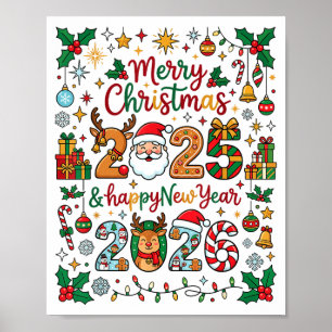 Merry Christmas 2025 - Happy New Year 2026 Matchin Poster