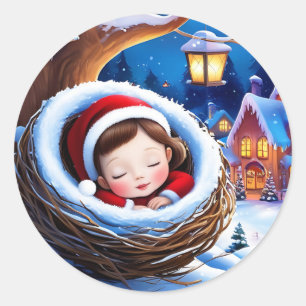 Merry Christmas 2026:Celebrate with Joy and Warmth Classic Round Sticker