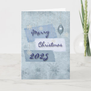 Merry Christmas 2026 Snowflakes Holiday Card