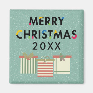 Merry Christmas 20XX Template Kitchen Magnet