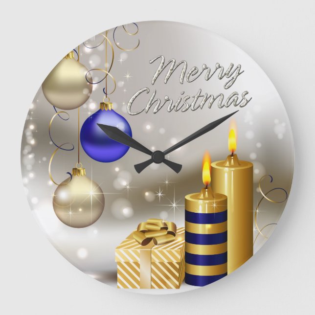 Merry Christmas 28 Wall Clock Options (Front)