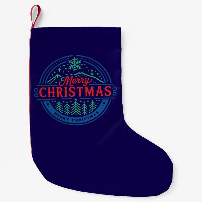 Merry Christmas 2 Small Christmas Stocking (Front)
