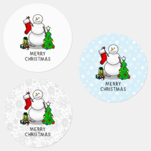 Merry Christmas 2 Tree Stocking Snowman