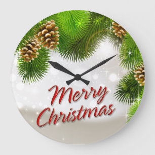 Merry Christmas 38 Wall Clock Options