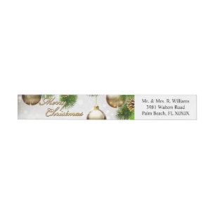Merry Christmas 39 Options Wraparound Address Label