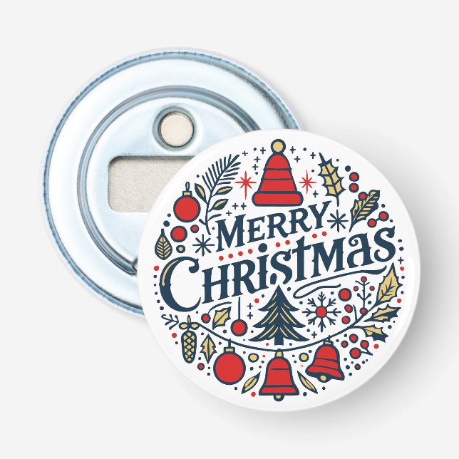 Merry Christmas 3 Bottle Opener (Front)