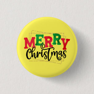 Merry Christmas 3 Cm Round Badge