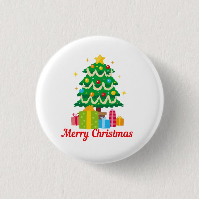 Merry Christmas 3 Cm Round Badge (Front)