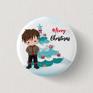 Merry Christmas 3 Cm Round Badge