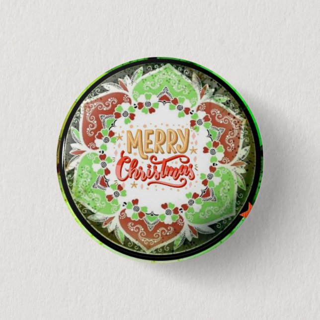 Merry Christmas 3 Cm Round Badge (Front)