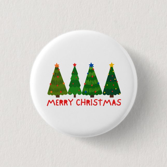 Merry Christmas 3 Cm Round Badge (Front)