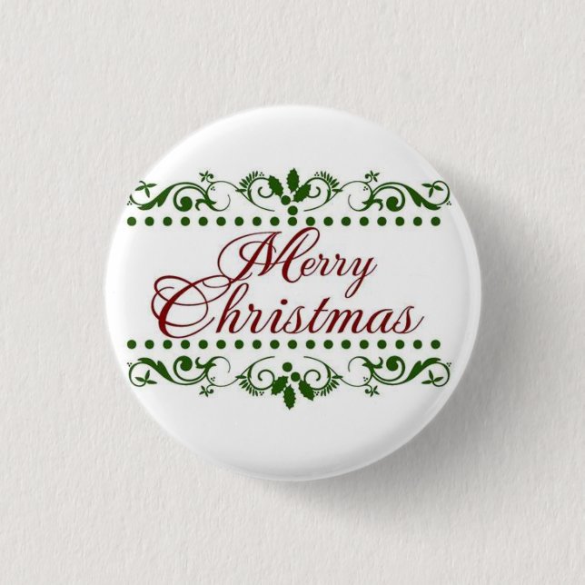 Merry Christmas 3 Cm Round Badge (Front)