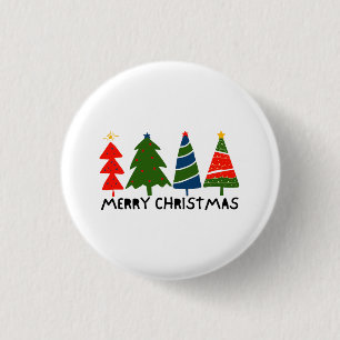 Merry Christmas 3 Cm Round Badge
