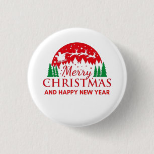 Merry Christmas 3 Cm Round Badge