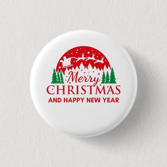 Merry Christmas  3 Cm Round Badge (Front)