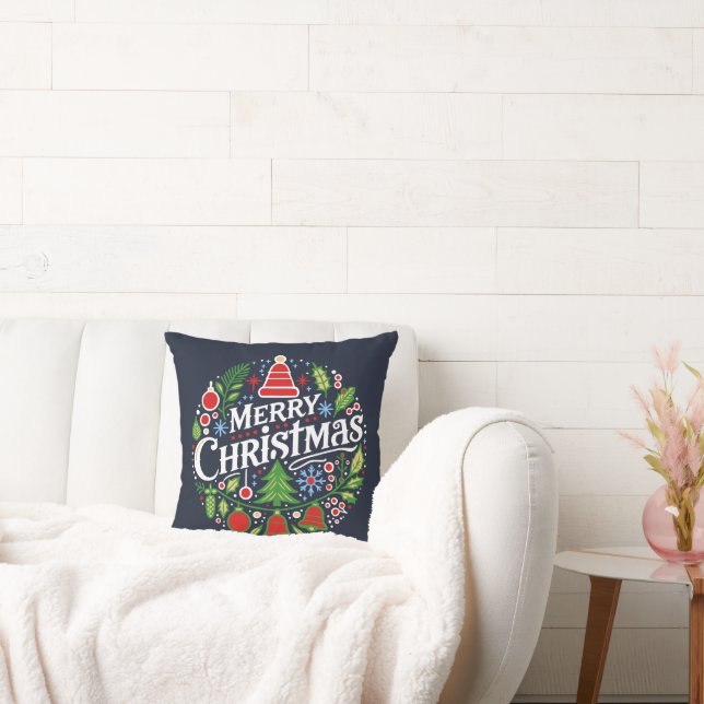 Merry Christmas 3 Cushion (Couch)