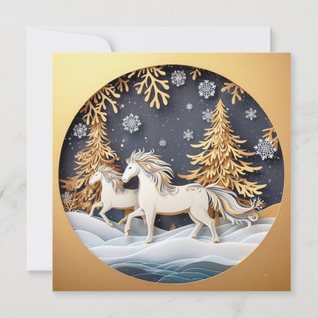 Merry Christmas - 3 Holiday Card (Front)