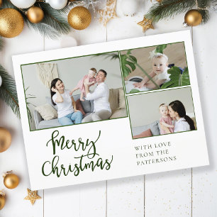 Merry Christmas! 3- Photo  Holiday Postcard
