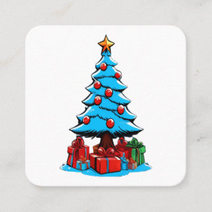Merry Christmas 3D Square Business Card