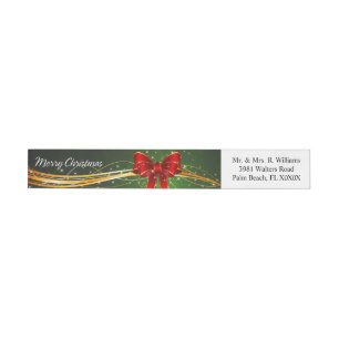 Merry Christmas 44 Wraparound Address Label